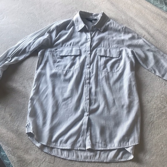Express Tops - Professional Button Down Pin Dot Dress Shirt